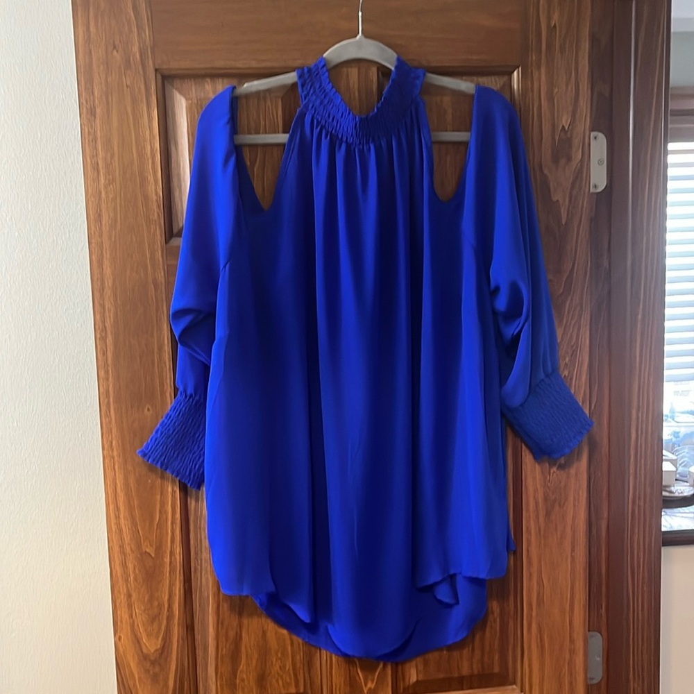 Torrid silk blue top